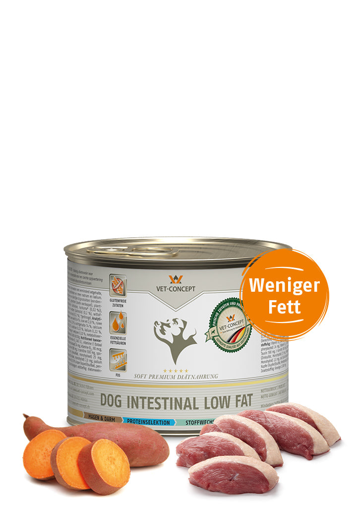 HUNDEMENÜ INTESTINAL LOW FAT Fettreduzierte Schonkost bei Verdauungs- und Resorptionsstörungen
