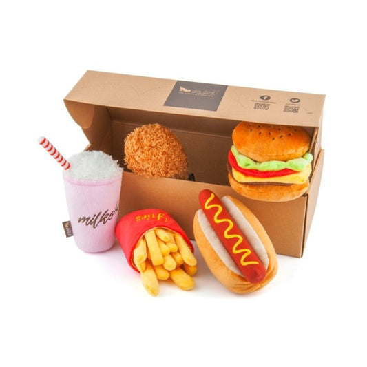 P.L.A.Y. HUNDESPIELZEUG AMERICAN SET 5 STÜCK + GESCHENKEBOX